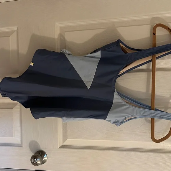 Summersalt Women's Two-Tone Blue One Piece Swimsuit - Picture 2 of 16